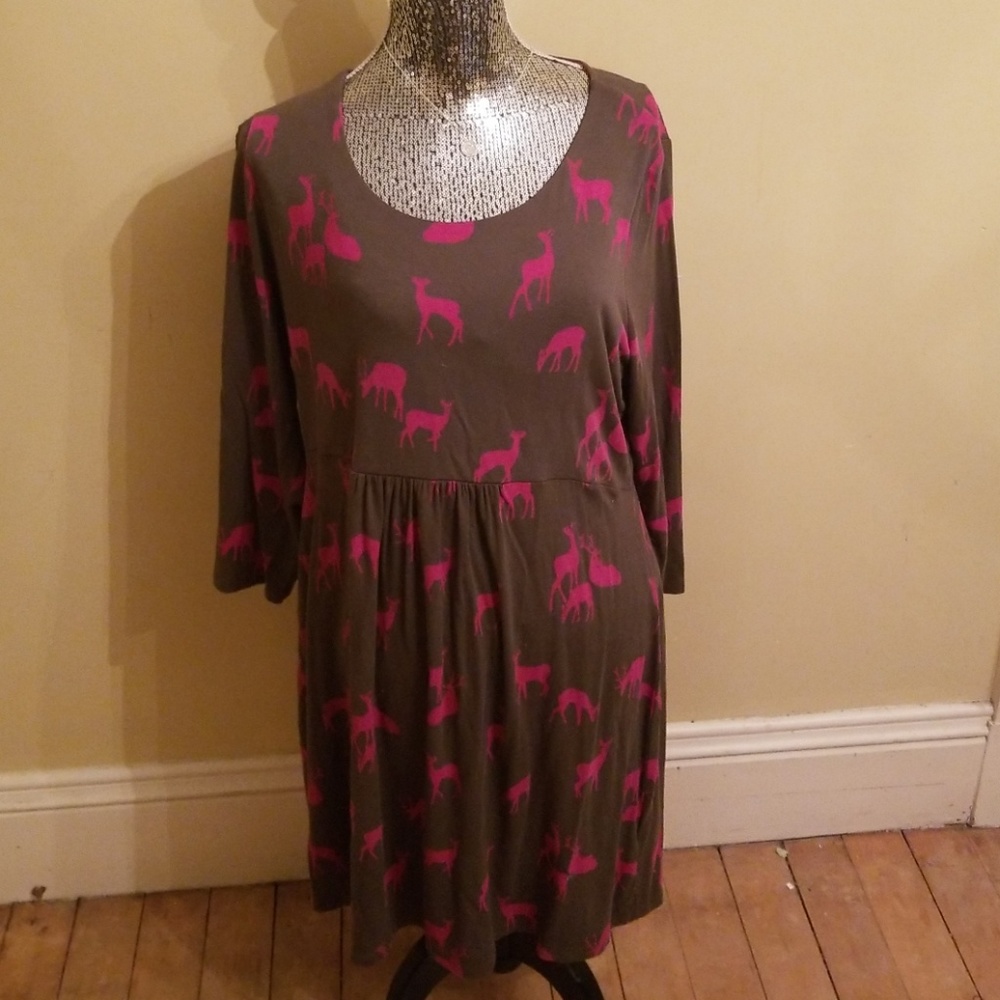 Deer print dress